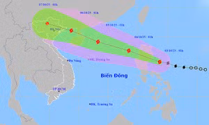 Ngày 4/10, bão MATMO trên vùng biển phía Bắc khu vực Bắc Biển Đông và có khả năng mạnh thêm