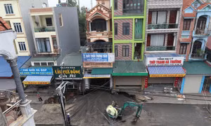 Hà Nội: Cơ bản hoàn thành việc khắc phục sự cố sụt lún đất tại xã Quảng Bị
