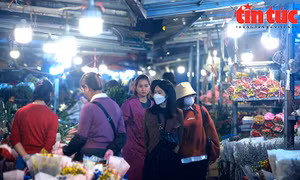 Nhộn nhịp chợ hoa Quảng Bá ngày lễ tình nhân