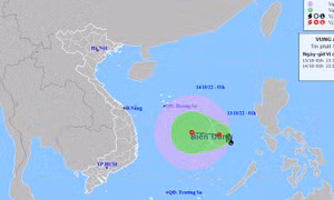 Thời tiết ngày 13/10: Vùng áp thấp có khả năng mạnh lên thành áp thấp nhiệt đới, Trung Bộ, Tây Nguyên mưa to