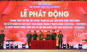 Lực lượng Cảnh sát cơ động phát động phong trào thi đua tập luyện diễu binh, diễu hành