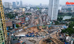 Thi công ga S3 metro số 5 nút giao Nguyễn Chí Thanh
