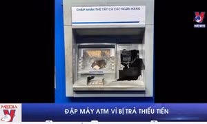 Đập phá máy ATM do bị trả thiếu tiền