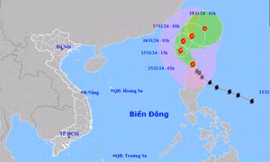 Thời tiết ngày 15/11: Mưa dông, gió mạnh trên biển 