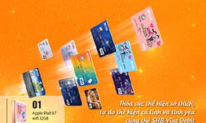Thỏa sức thể hiện cá tính với dịch vụ thiết kế thẻ SHB Visa Debit