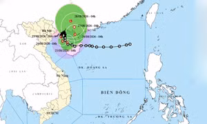 Thời tiết ngày 23/8: Bão số 4 di chuyển chậm trên vùng biển Quảng Ninh - Hải Phòng