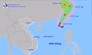 Thời tiết ngày 6/7: Bão số 2 trên biển Đông di chuyển chậm, biển động dữ dội