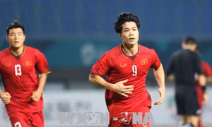 Công Phượng đá 'tung nóc lưới', U23 Việt Nam vỡ oà sung sướng vào tứ kết ASIAD 