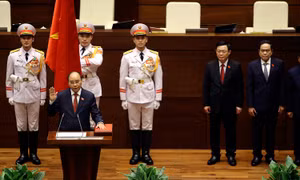 Giây phút tuyên thệ của Chủ tịch nước Nguyễn Xuân Phúc