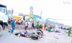Tài xế xe contener gây tai nạn liên hoàn dương tính với heroin 