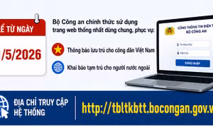 Từ 21/5, khai báo lưu trú, tạm trú thực hiện trên nền tảng mới