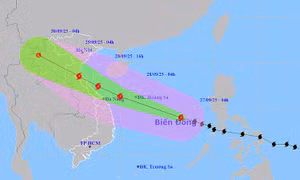 Thời tiết ngày 27/9: Bão số 10 di chuyển gấp đôi tốc độ trung bình, cường độ mạnh