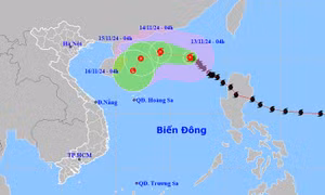 Thời tiết ngày 13/11: Trung Trung Bộ có mưa to, bão số 8 giật cấp 11 trên Biển Đông