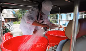 Xét nghiệm nước miễn phí cho các hộ dân khu vực sử dụng nước sông Đà