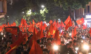 Xuyên đêm ăn mừng U23 Việt Nam chiến thắng
