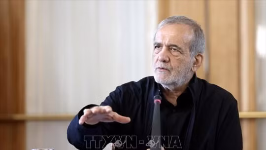 Tổng thống Iran Masoud Pezeshkian. Ảnh: IRNA/TTXVN