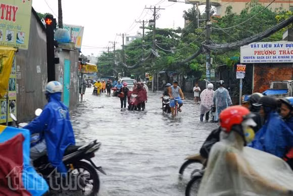 TP.HCM ngập sâu trong cơn mưa lớn kéo dài ảnh 8