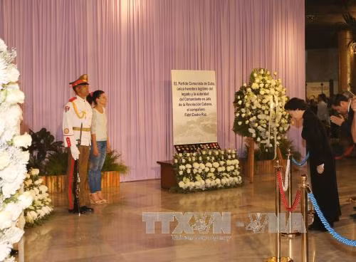 Chủ tịch Quốc hội Nguyễn Thị Kim Ngân viếng lãnh tụ Cuba Fidel Castro ảnh 2