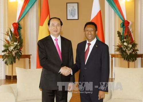 Chủ tịch nước Trần Đại Quang hội đàm với Tổng thống Madagascar ảnh 1