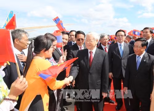 Tổng Bí thư Nguyễn Phú Trọng thăm hữu nghị chính thức Lào ảnh 1