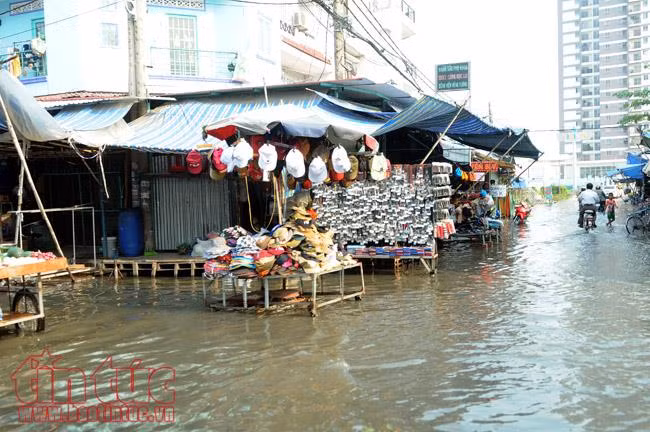 Triều cường gây ngập sâu, kẹt xe nghiêm trọng trên Quốc lộ 1A ảnh 12