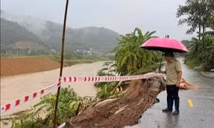 Phú Thọ: Mưa dông gây sạt lở nghiêm trọng tại xã Tu Vũ