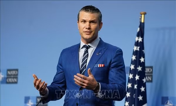 Bộ trưởng Chiến tranh Mỹ Pete Hegseth. Ảnh tư liệu: THX/TTXVN