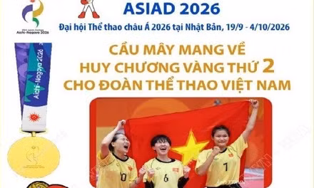 ASIAD 2026: Cầu mây đem về Huy chương Vàng thứ 2 cho Việt Nam