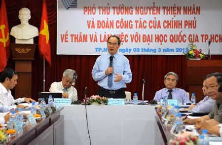 Phó Thủ tướng Nguyễn Thiện Nhân:Đại học Quốc gia cần đẩy mạnh hợp tác quốc tế giáo dục và khoa học công nghệ ảnh 1