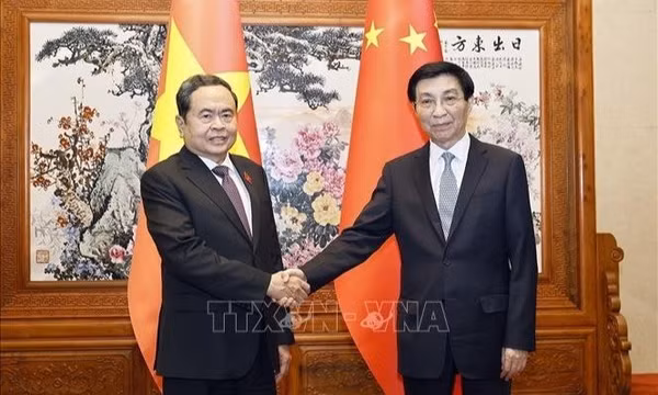 Chủ tịch Quốc hội Trần Thanh Mẫn hội kiến Chủ tịch Chính hiệp toàn quốc Trung Quốc