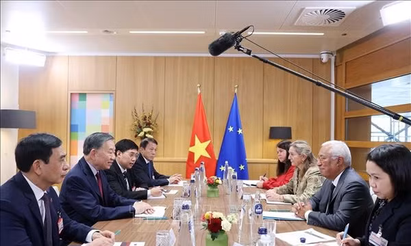 Tổng Bí thư, Chủ tịch nước Tô Lâm hội đàm với Chủ tịch Hội đồng châu Âu António Costa