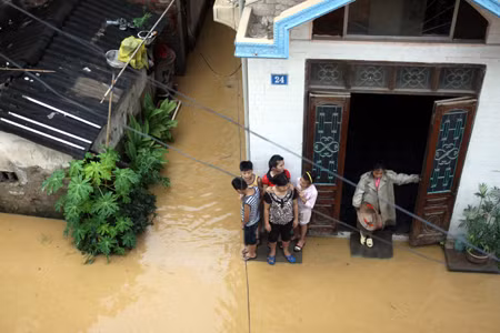 Nước sông Hiến tràn đê gây lụt ở Cao Bằng ảnh 3