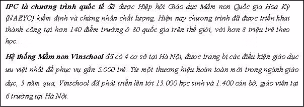 Triển khai chương trình giáo dục mầm non quốc tế IPC ảnh 3