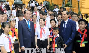 Chủ tịch nước Trần Đại Quang gặp mặt đại biểu trẻ em có hoàn cảnh đặc biệt