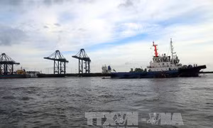 Tàu hàng mắc cạn trên luồng Vũng Tàu - Thị Vải