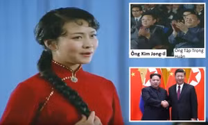 Video hiếm hoi lãnh đạo Trung - Triều xem bà Bành Lệ Viện biểu diễn