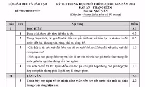 Công bố đáp án chính thức của toàn bộ đề thi kỳ thi THPT Quốc gia 2018