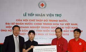 Tiếp nhận ủng hộ các tỉnh miền núi phía Bắc bị thiệt hại do mưa lũ