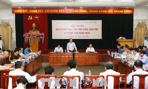 Giao ban công tác tôn giáo, dân tộc 6 tháng đầu năm 2018 