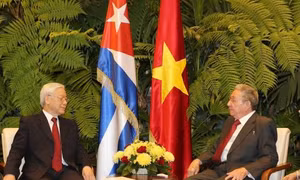 Chủ tịch Cuba Raul Castro đón, hội đàm với Tổng Bí thư Nguyễn Phú Trọng