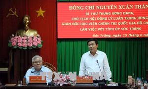 Bí thư Trung ương Đảng Nguyễn Xuân Thắng làm việc tại Sóc Trăng 
