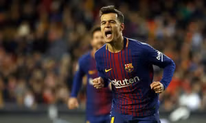 Xem tuyệt phẩm ra mắt Barcelona của 'bom tấn' Coutinho