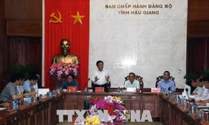 Công bố quyết định kiểm tra đối với Ban Thường vụ Tỉnh ủy Hậu Giang 