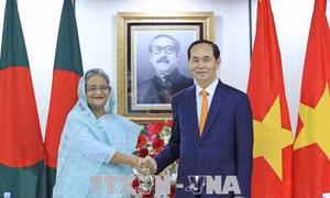 Chủ tịch nước Trần Đại Quang hội đàm với Thủ tướng Bangladesh Sheikh Hasina 