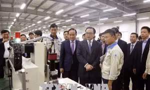 Bí thư Hà Nội Hoàng Trung Hải thăm, động viên công nhân lao động 