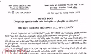 Danh sách 53 ứng viên đạt tiêu chuẩn Giáo sư, Phó giáo sư sau khi rà soát