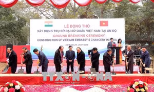 Thủ tướng dự lễ động thổ trụ sở mới Đại sứ quán Việt Nam tại Ấn Độ