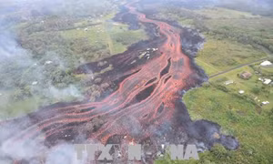 Kết cấu đảo Hawaii bị phá hủy do dung nham từ núi lửa Kilauea