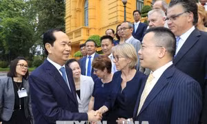 Chủ tịch nước Trần Đại Quang gặp mặt các nhà khoa học dự Hội thảo 'Khoa học để phát triển'