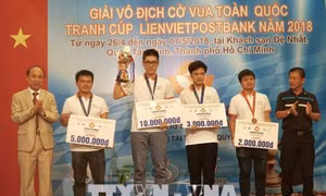 Kết thúc Giải vô địch cờ vua toàn quốc tranh cúp Lienvietpostbank 2018 